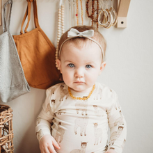 Load image into Gallery viewer, Handcrafted Genuine Baltic Amber Teething Necklace- Polished Honey Color