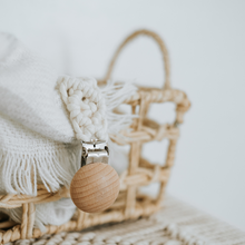Load image into Gallery viewer, Simple IVORY Boho Pacifier Clip